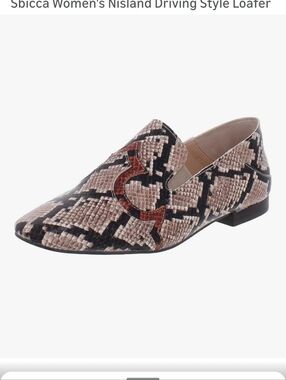 Sbicca Women's Nisland Driving Style Leather Loafer Size 7 NEW Going Out Snake